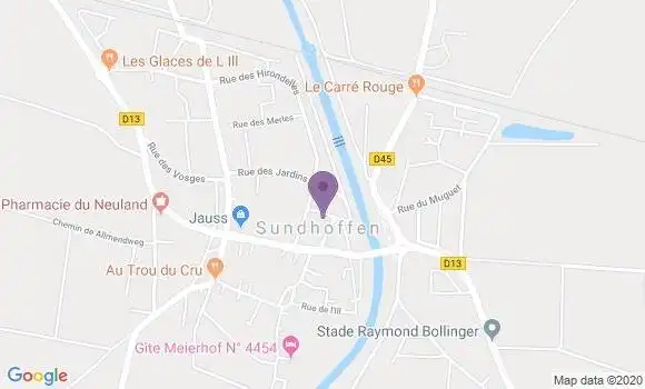 Localisation Sundhoffen Bp - 68280