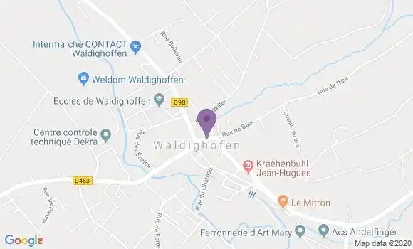 Localisation Waldighoffen - 68640