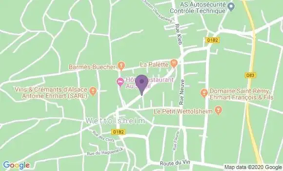 Localisation Wettolsheim Bp - 68920