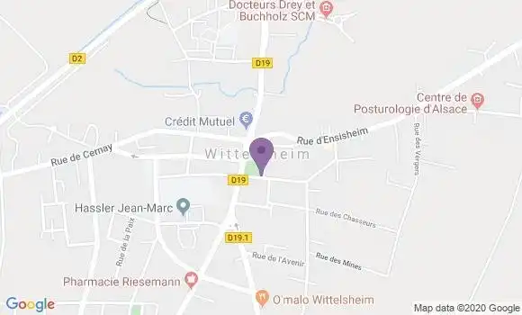 Localisation Wittelsheim Bp - 68310