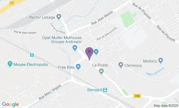 Localisation Mulhouse Dornach - 68200