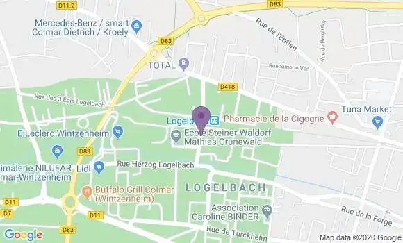 Localisation Logelbach Bp - 68920