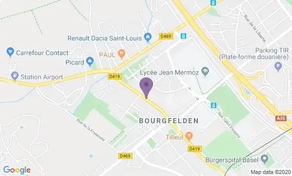 Localisation Saint Louis Bourgfelden Ap - 68300