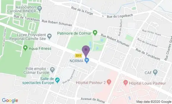 Localisation Colmar Pasteur - 68000