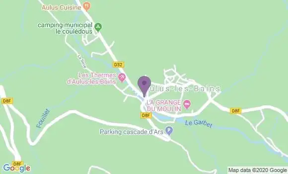 Localisation Aulus les Bains Bp - 09140