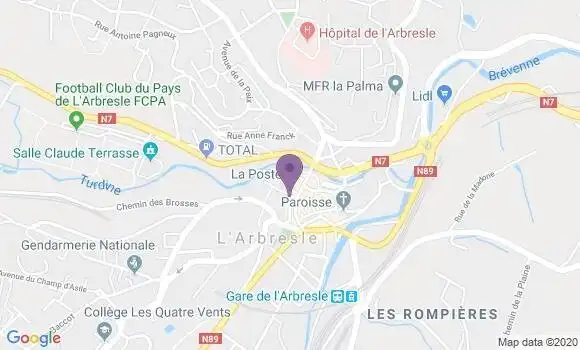 Localisation L Arbresle - 69210
