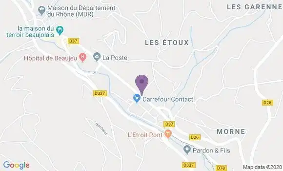 Localisation Beaujeu - 69430