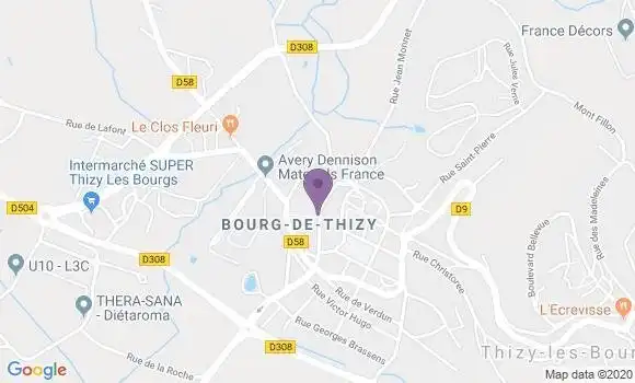 Localisation Bourg de Thizy Bp - 69240