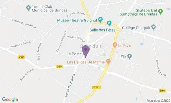 Localisation Brindas Bp - 69126