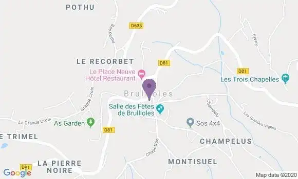Localisation Brullioles Ap - 69690