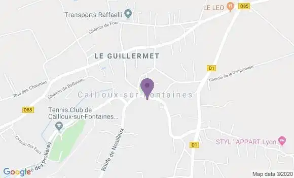 Localisation Cailloux sur Fontaines Bp - 69270