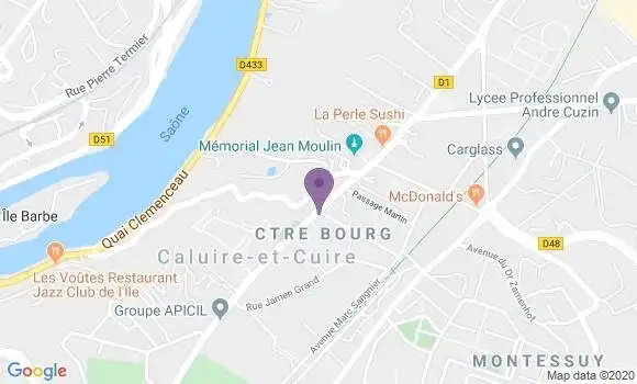 Localisation Caluire et Cuire - 69300