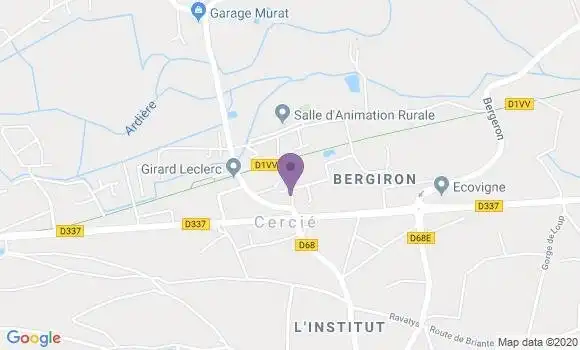 Localisation Cercie Bp - 69220