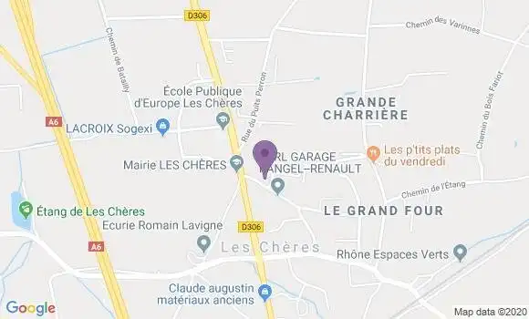 Localisation Les Cheres Ap - 69380