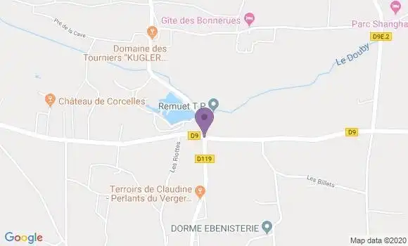 Localisation Corcelles En Beaujolais Bp - 69220