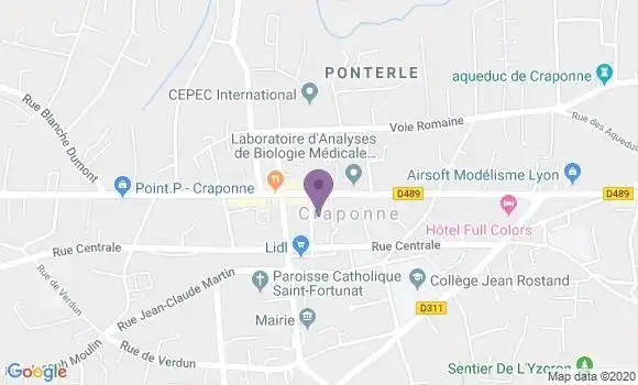 Localisation Craponne - 69290