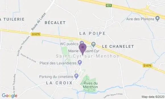 Localisation Saint Cyr sur Menthon Ap - 01380