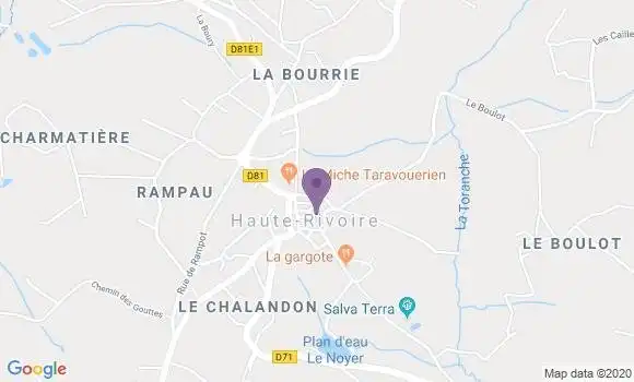 Localisation Haute Rivoire Ap - 69610