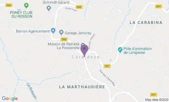 Localisation Larajasse Ap - 69590