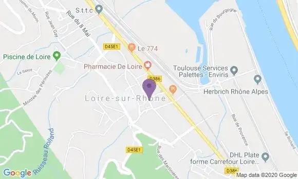 Localisation Loire sur Rhone Bp - 69700