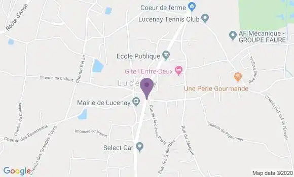 Localisation Lucenay Bp - 69480