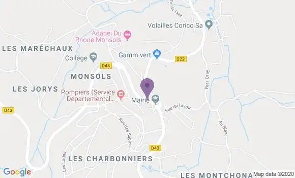Localisation Monsols - 69860