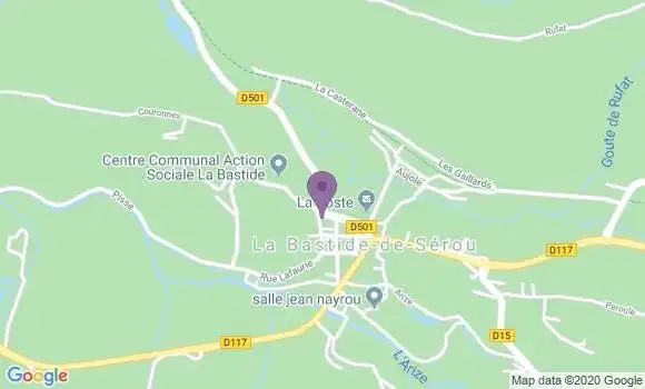 Localisation La Bastide de Serou - 09240