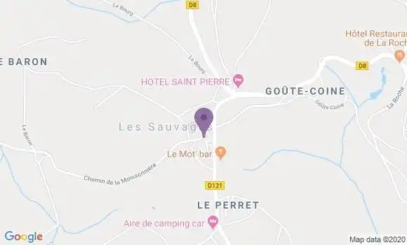 Localisation Les Sauvages Ap - 69170