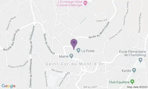 Localisation St Cyr Au Mont d