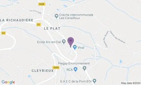 Localisation St Didier sous Riverie Ap - 69440
