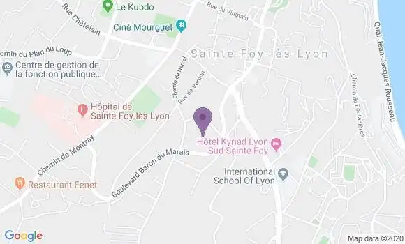 Localisation Ste Foy les Lyon - 69110