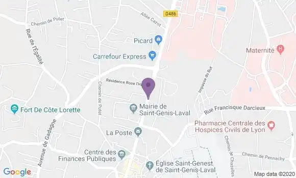 Localisation St Genis Laval - 69230