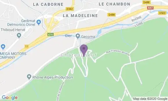 Localisation St Jean de Touslas Ap - 69700