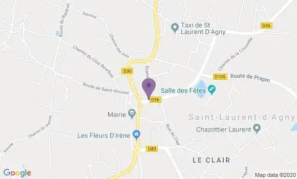 Localisation St Laurent d