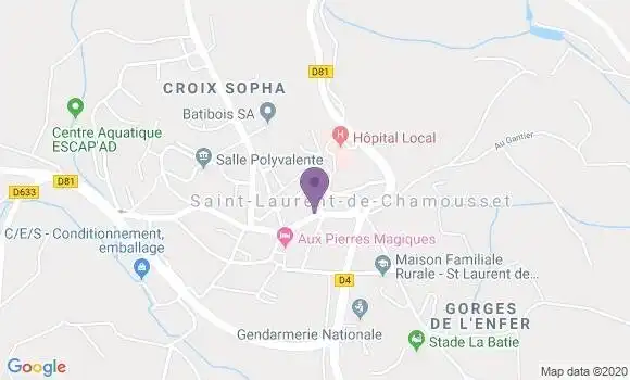 Localisation St Laurent de Chamousset Bp - 69930
