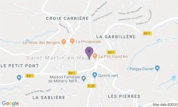 Localisation St Martin En Haut Bp - 69850