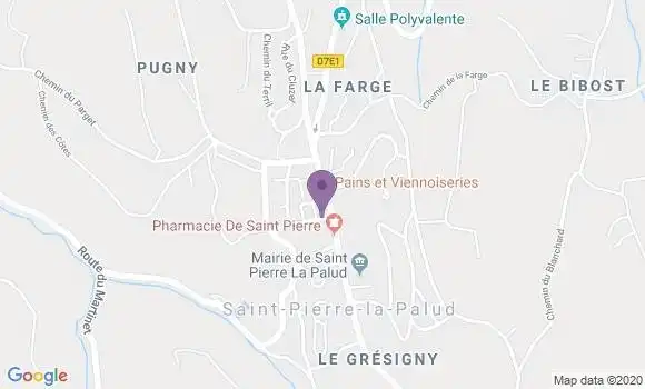Localisation St Pierre la Palud Bp - 69210