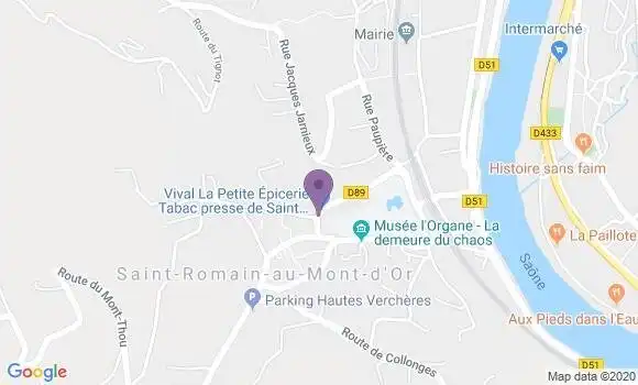 Localisation St Romain Au Mont d