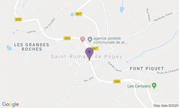 Localisation St Romain de Popey Ap - 69490