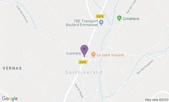 Localisation St Verand Bp - 69620