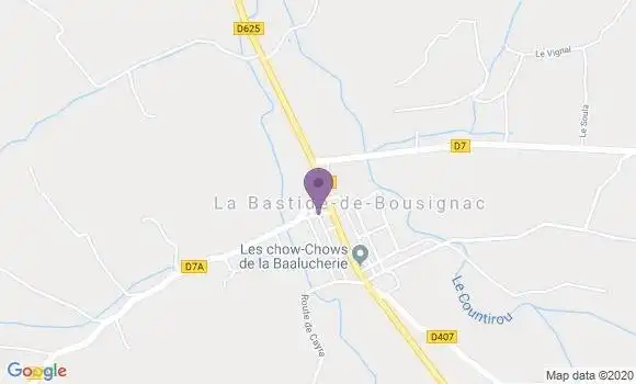 Localisation La Bastide de Bousignac Ap - 09500