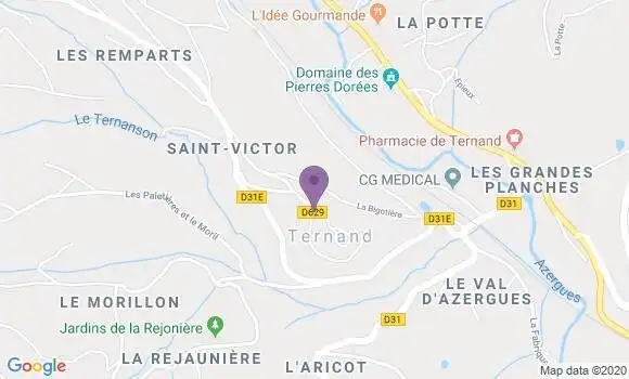 Localisation Ternand Ap - 69620