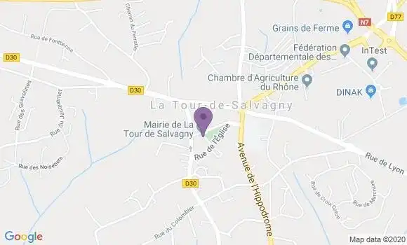 Localisation La Tour de Salvagny - 69890