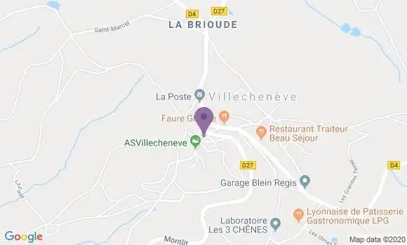 Localisation Villecheneve Ap - 69770