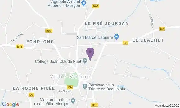 Localisation Villie Morgon Bp - 69910