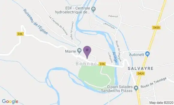 Localisation Bonnac Bp - 09100