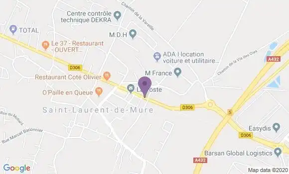 Localisation St Laurent de Mure - 69720