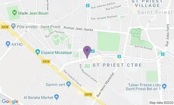 Localisation St Priest - 69800