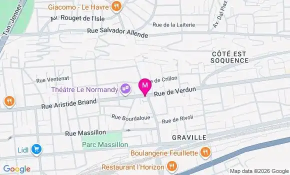 Localisation Le Havre Montmorency - 76600