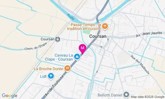 Localisation Coursan - 11110